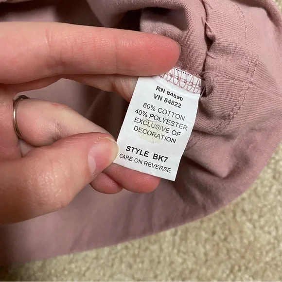 American sweetheart pink floral embroidery long sleeve tee - Picture 8 of 9